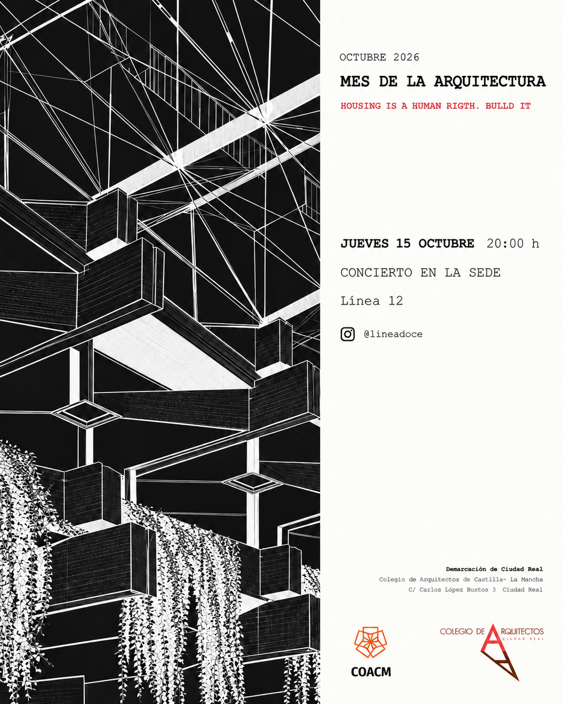Cartel arquitectónico concierto